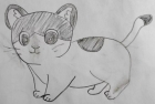 练习简笔画：画一只猫